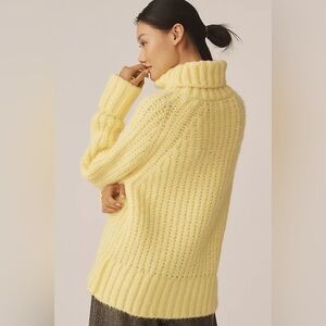 Pilcro Soft Pale Yellow Turtleneck Sweater